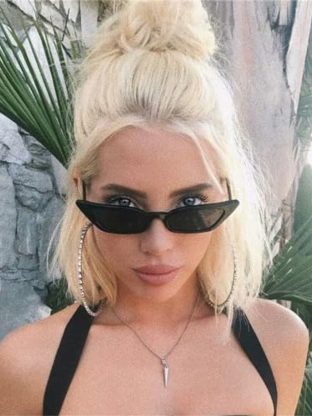Retro Cat eye Sunglasses for Women Cute Small Narrow Skinny Sexy 50s 60s
